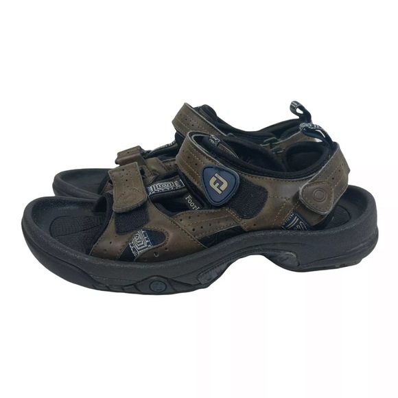 FootJoy 45641 Brown Leather Adjustable Softspikes Golf Sandal Shoes Mens US 8 M - Picture 2 of 8